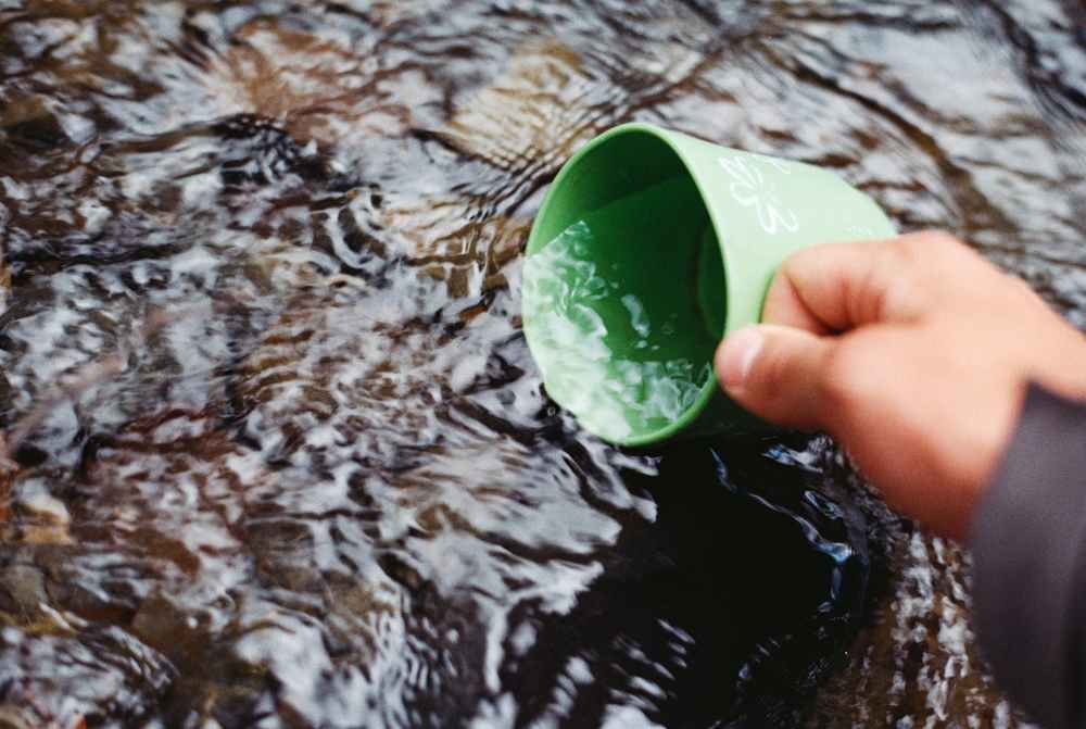 mountains nature cup water